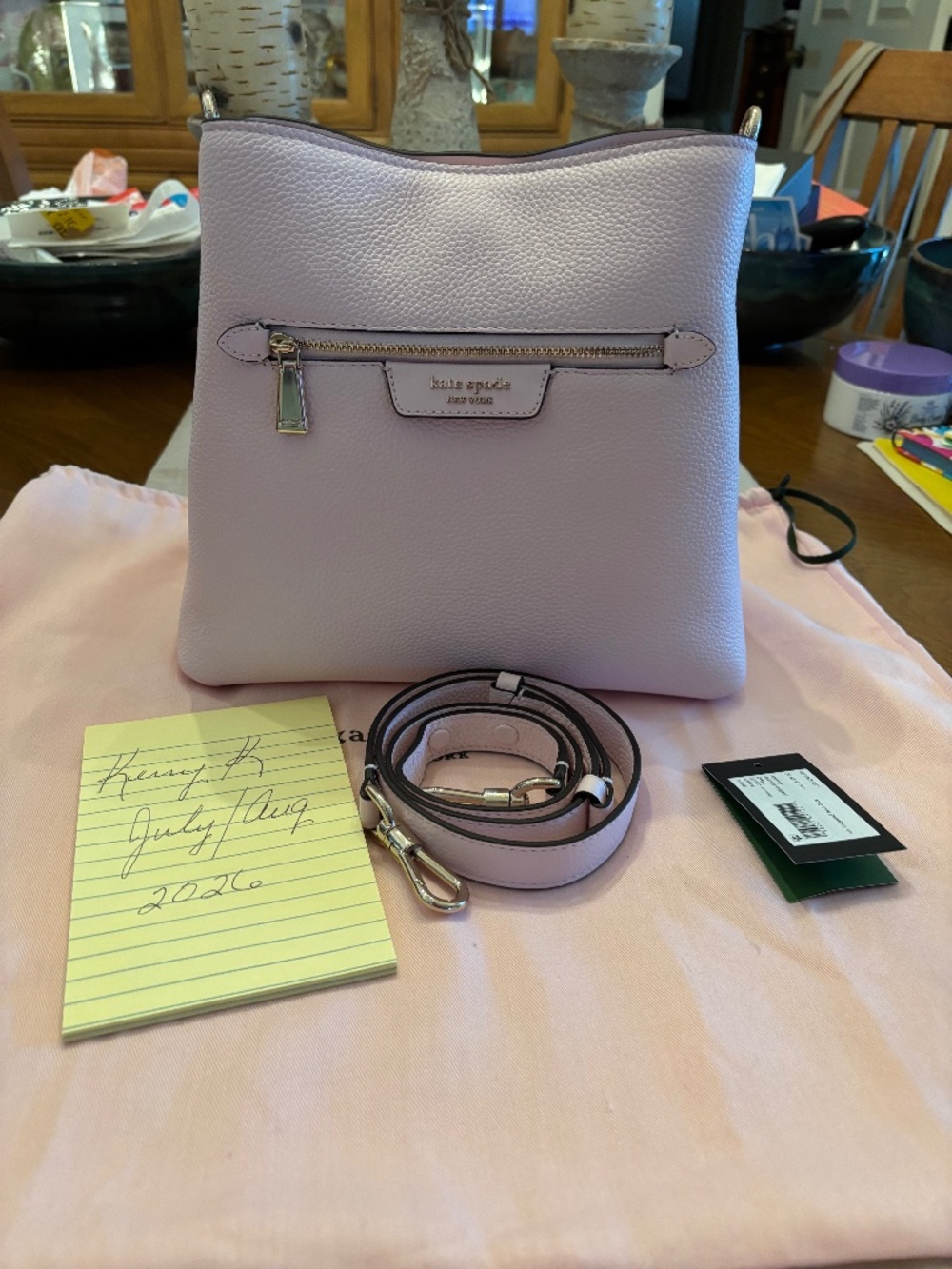 Kate Spade Hudson Pebbled Shoulder in Shimmer Pink NWT